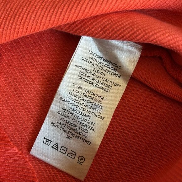 Pilcro Orange Puff Sleeve Ruffled Blouse size small - Picture 9 of 11